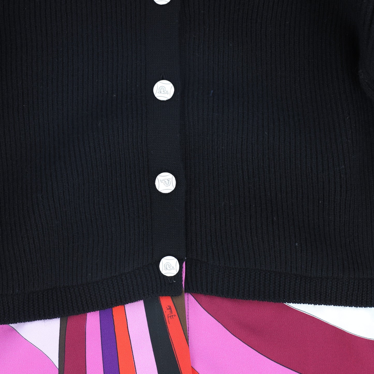 PUCCI BLACK KNIT CARDIGAN