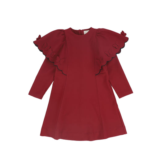 JOUET RED BUTTERFLY TRIM DRESS