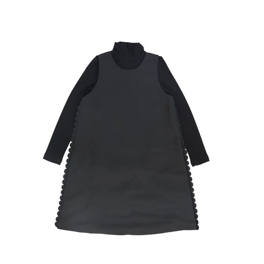 JOUET BLACK SCALLOP TRIM DRESS SET