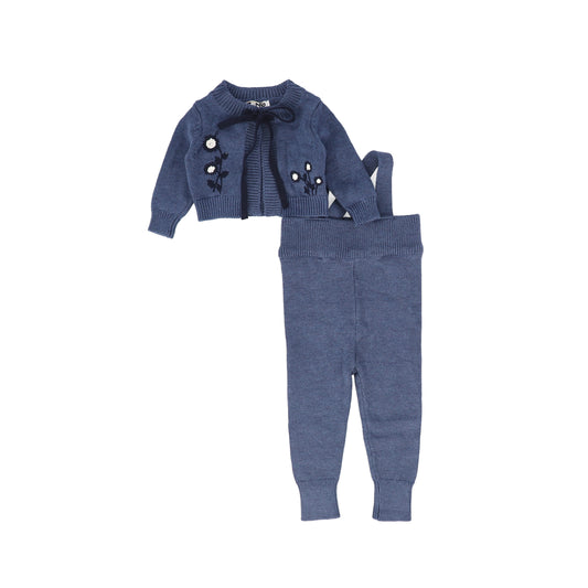 NOMA BLUE EMBROIDERED FLORAL SET