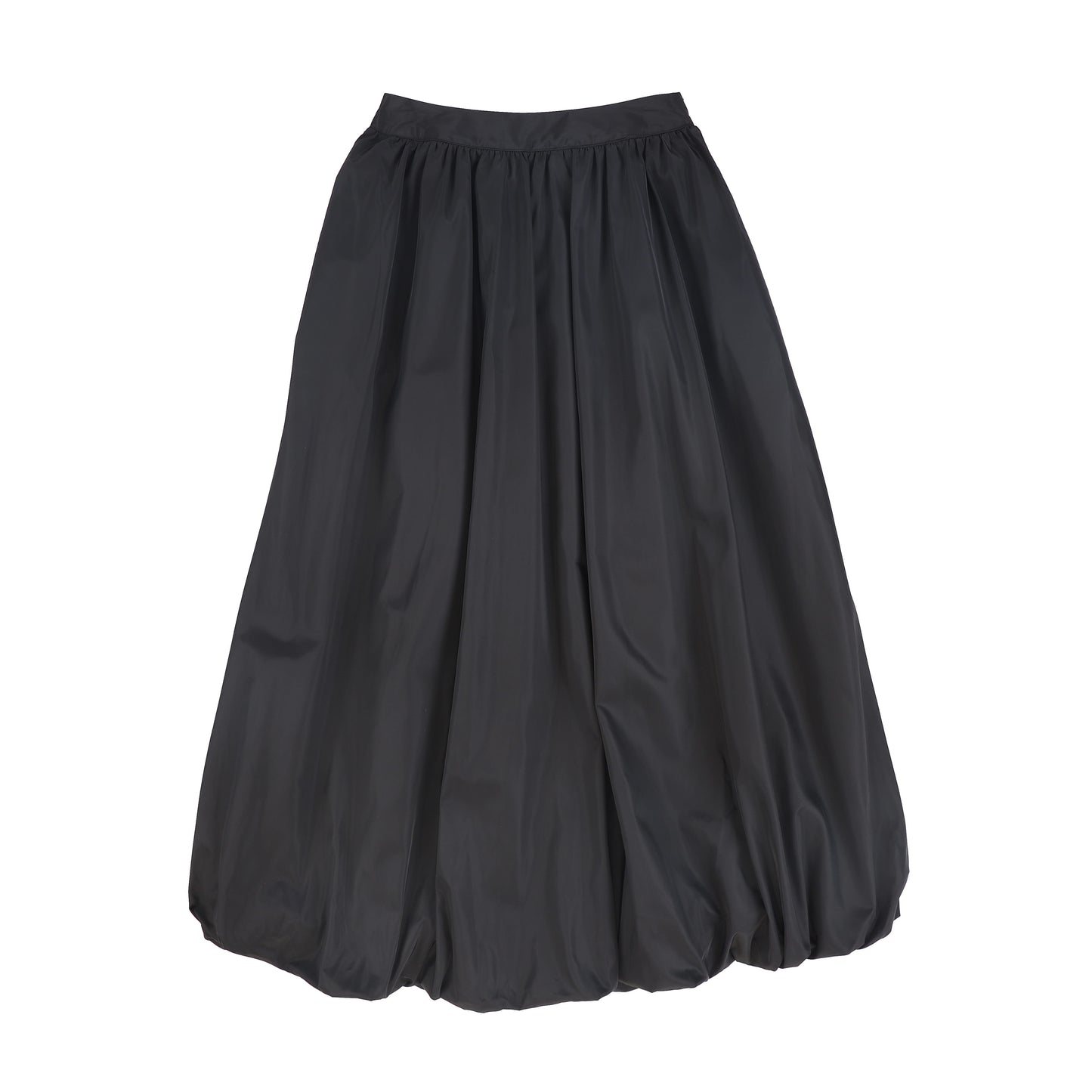TEA BLACK TAFFETA BUBBLE SKIRT
