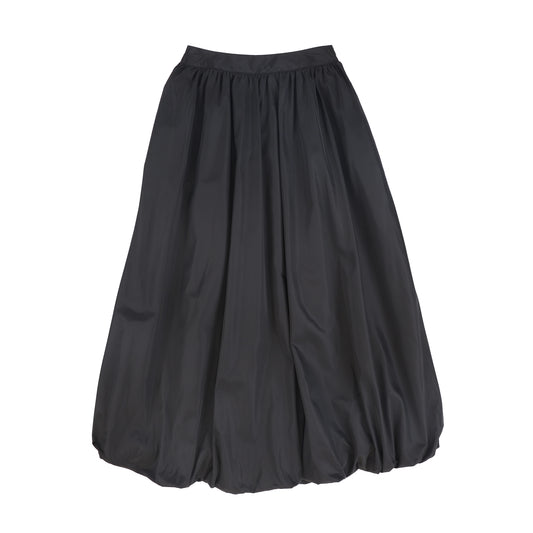 TEA BLACK TAFFETA BUBBLE SKIRT