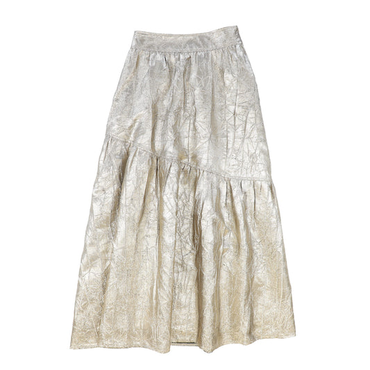 TEA GOLD COPPER TIERED SKIRT