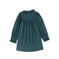 PICCOLA LUDO NAVY/GREEN STRIPE SMOCK DRESS