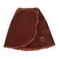 LIMITED EDITION BRICK EMBROIDERED BOW WRAP SKIRT