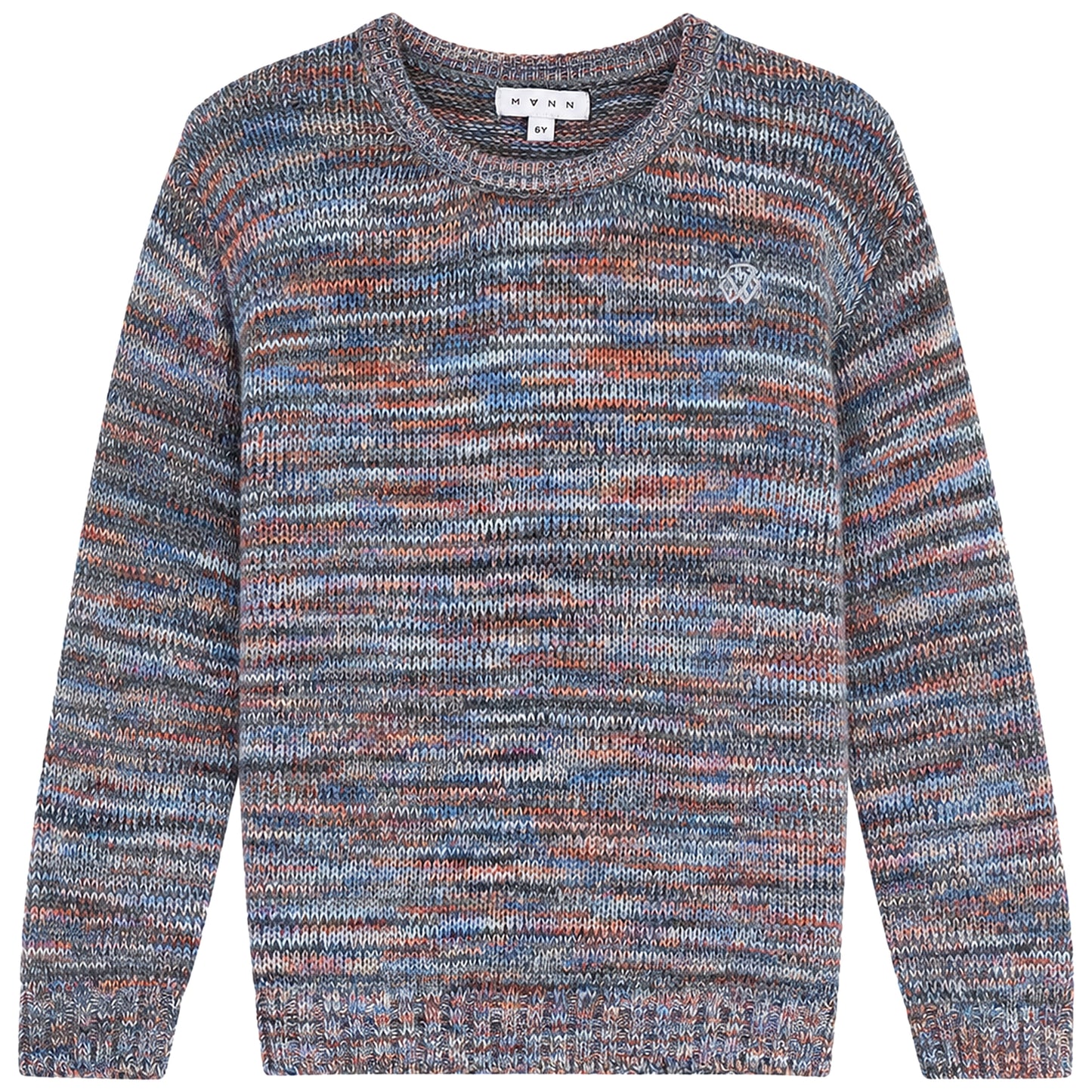 MANN GREY MELANGE HEAVY KNIT SWEATER