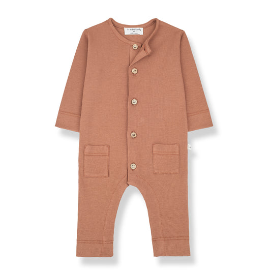 1 + IN THE FAMILY APRICOT POCKET JUMPSUIT