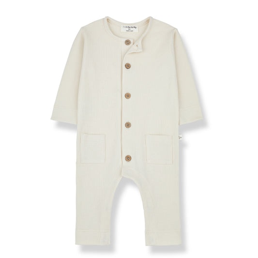 1 + IN THE FAMILY IVORY POCKET JUMPSUIT
