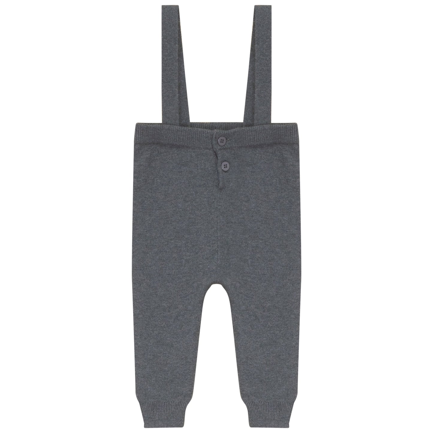 MANN GREY KNIT OVERALLS