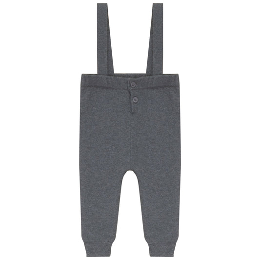 MANN GREY KNIT OVERALLS
