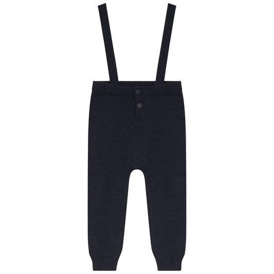 MANN NAVY KNIT OVERALLS