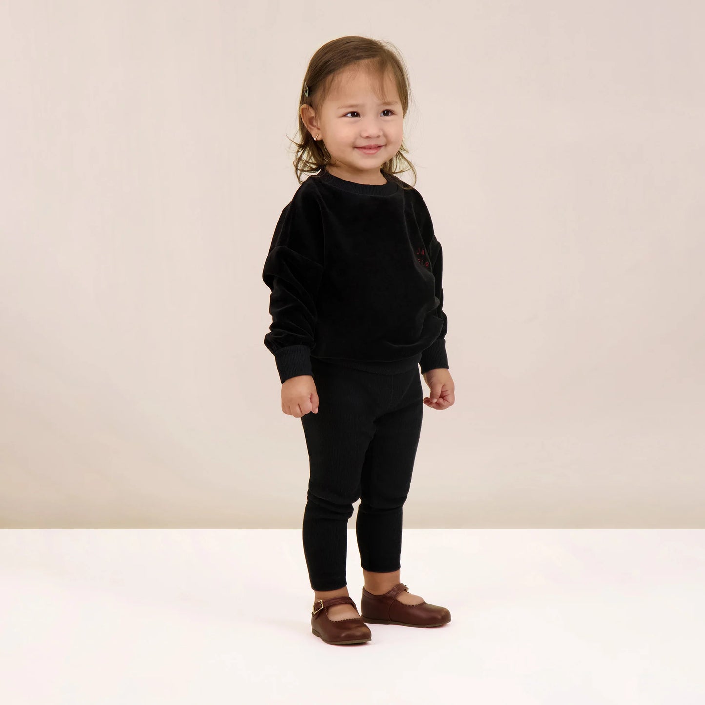 ANALOGIE BLACK GIRLS VELOUR SWEATSHIRT SET