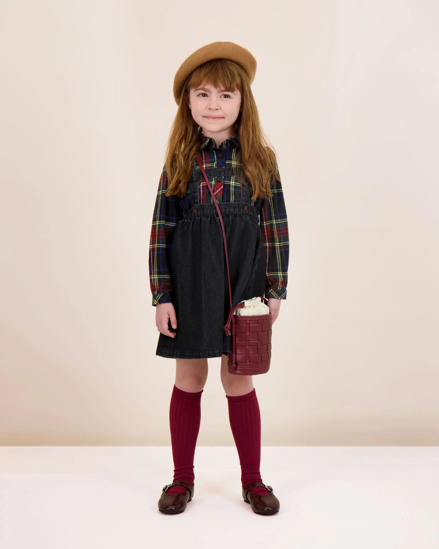 ANALOGIE MULTI PLAID GIRLS BLOUSE