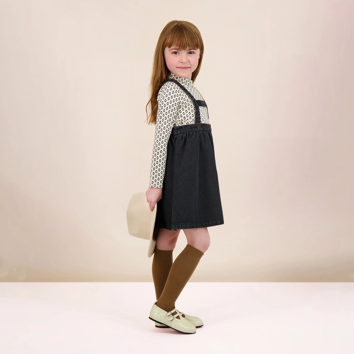 ANALOGIE BLACK DENIM STRAP DENIM JUMPER