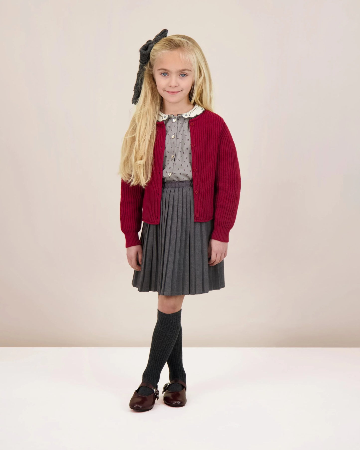 ANALOGIE PALE GREY PRIMROSE BLOUSE