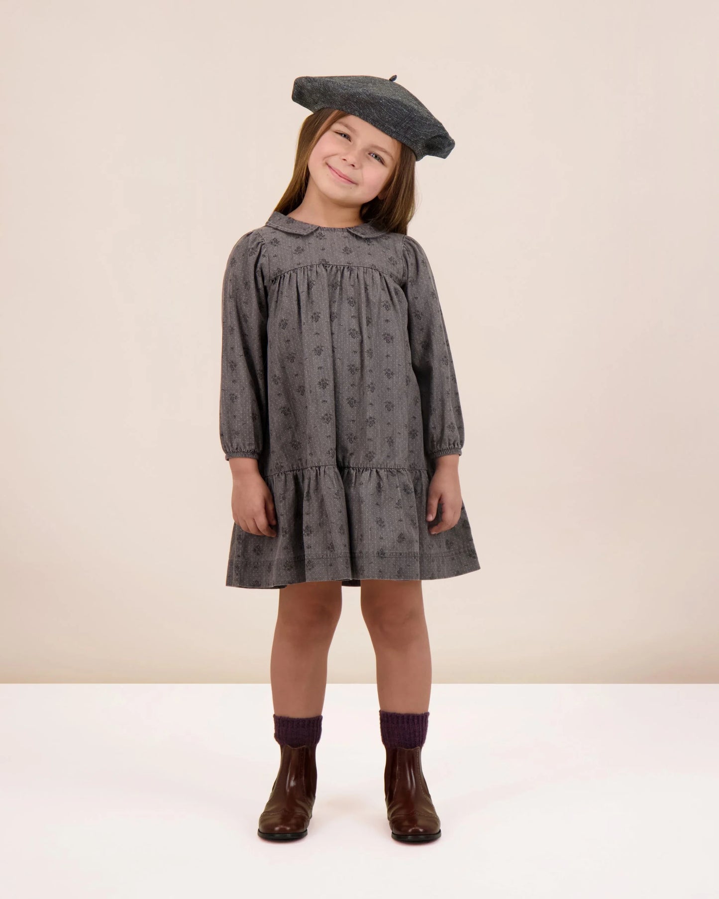 ANALOGIE GREY WASH TENCEL DRESS