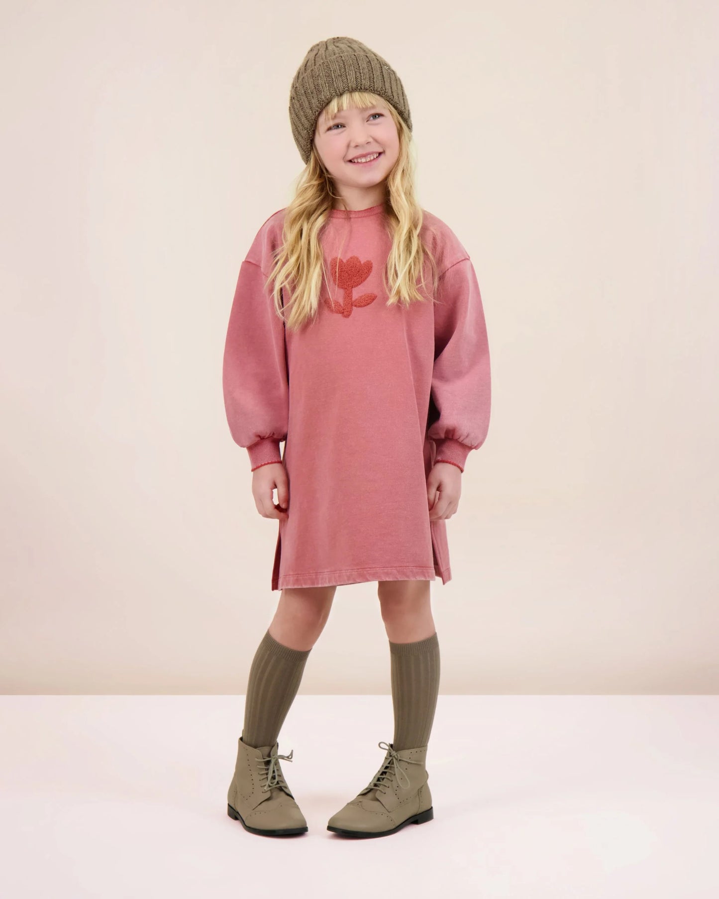 ANALOGIE MINERAL RED SHERPA TULIP DRESS
