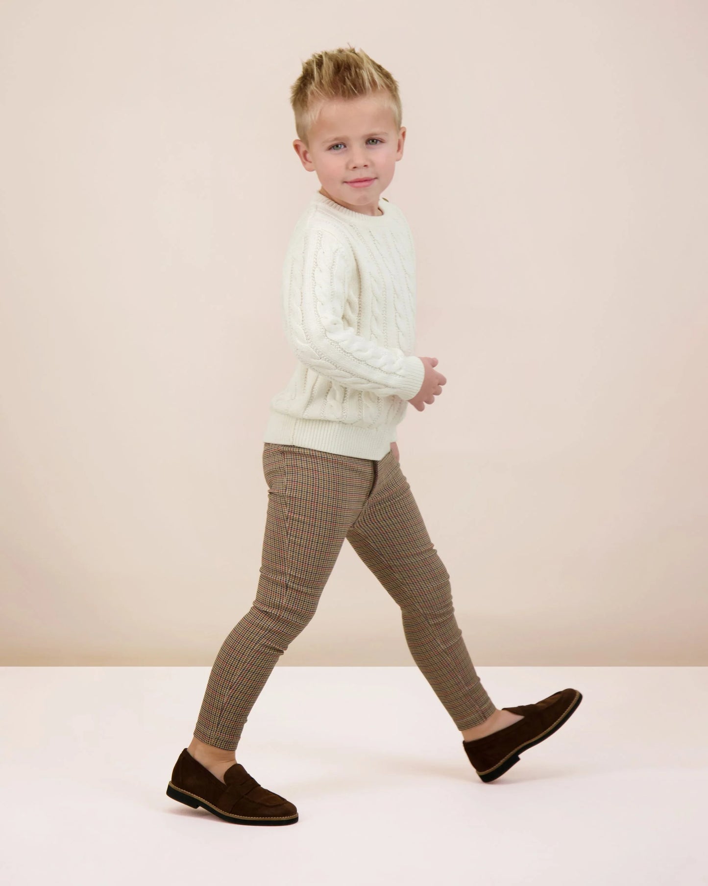 ANALOGIE CREAM CABLE KNIT SWEATER
