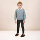 ANALOGIE DUSTY BLUE CABLE KNIT SWEATER