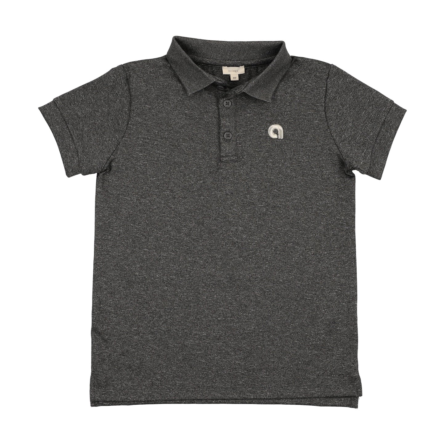 LIL LEGS GREY MARL SPORTS SS POLO [FINAL SALE]