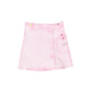 LIMITED EDITION PINK DENIM SNAP TRIM SKIRT