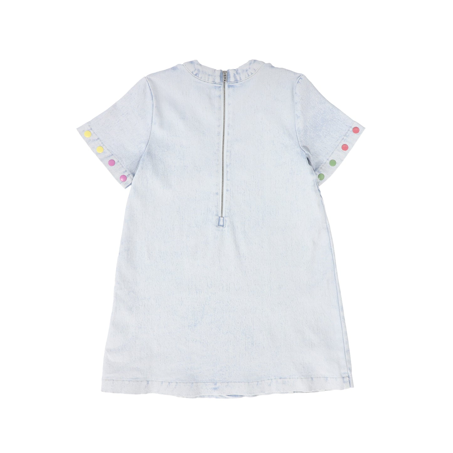 LIMITED EDITION LIGHT BLUE DENIM SNAP TRIM DRESS