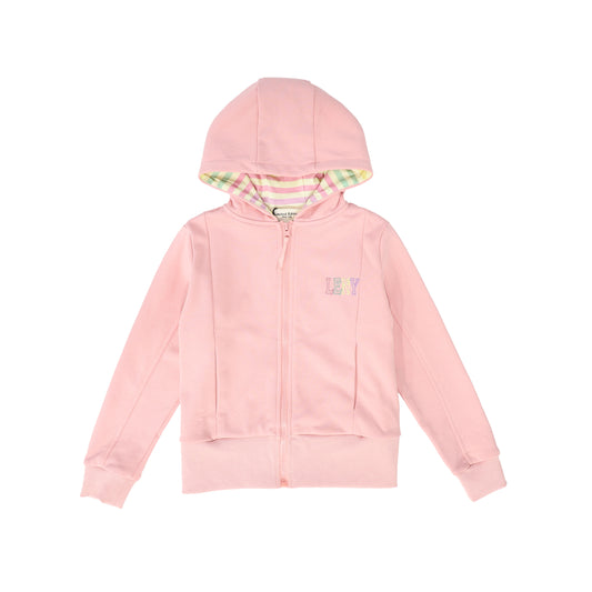 LIMITED EDITION PINK STRIPE HOODED SWEATSHIRT