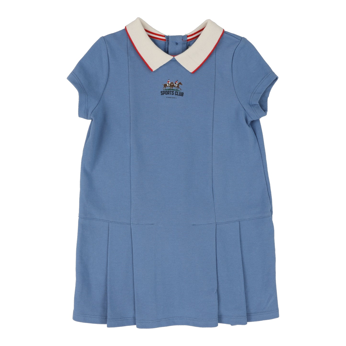 ANALOGIE BLUE TRIM PIQUE SS DRESS