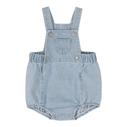 ANALOGIE LIGHT BLUE DENIM WASH BIB ROMPER