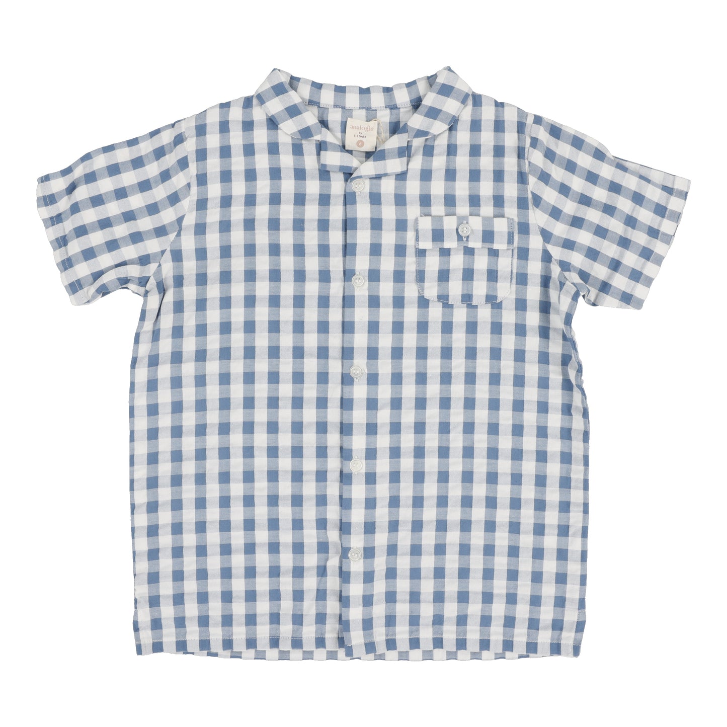 ANALOGIE BLUE GINGHAM COLLAR SHIRT