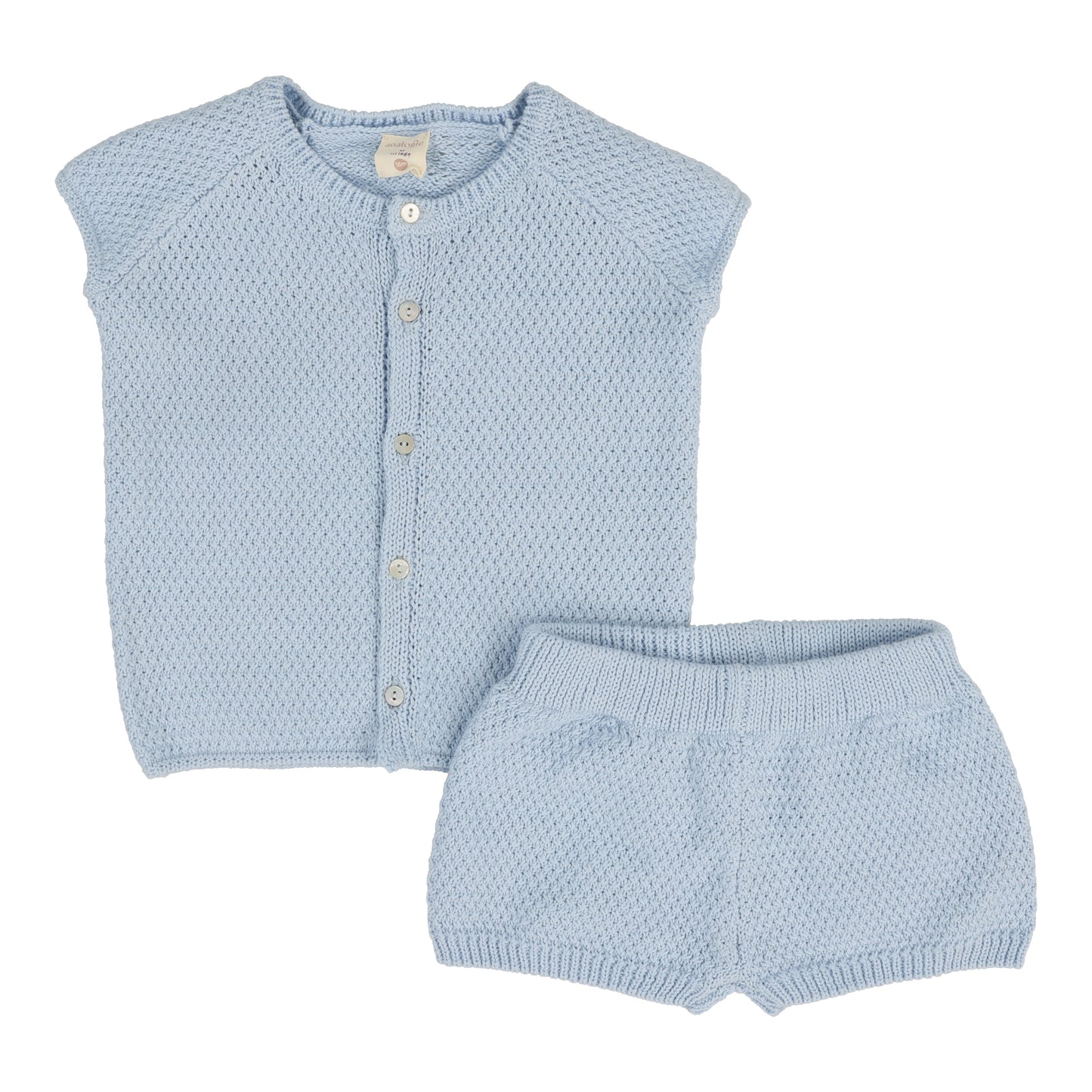 ANALOGIE LIGHT BLUE TEXTURED KNIT SET