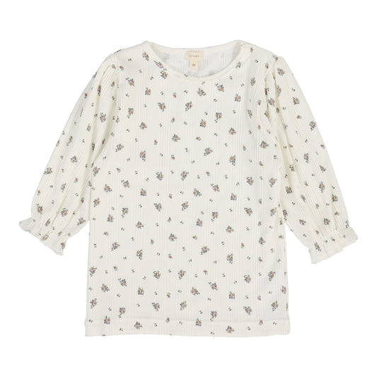 LIL LEGS CREAM VINTAGE FLORAL T-SHIRT