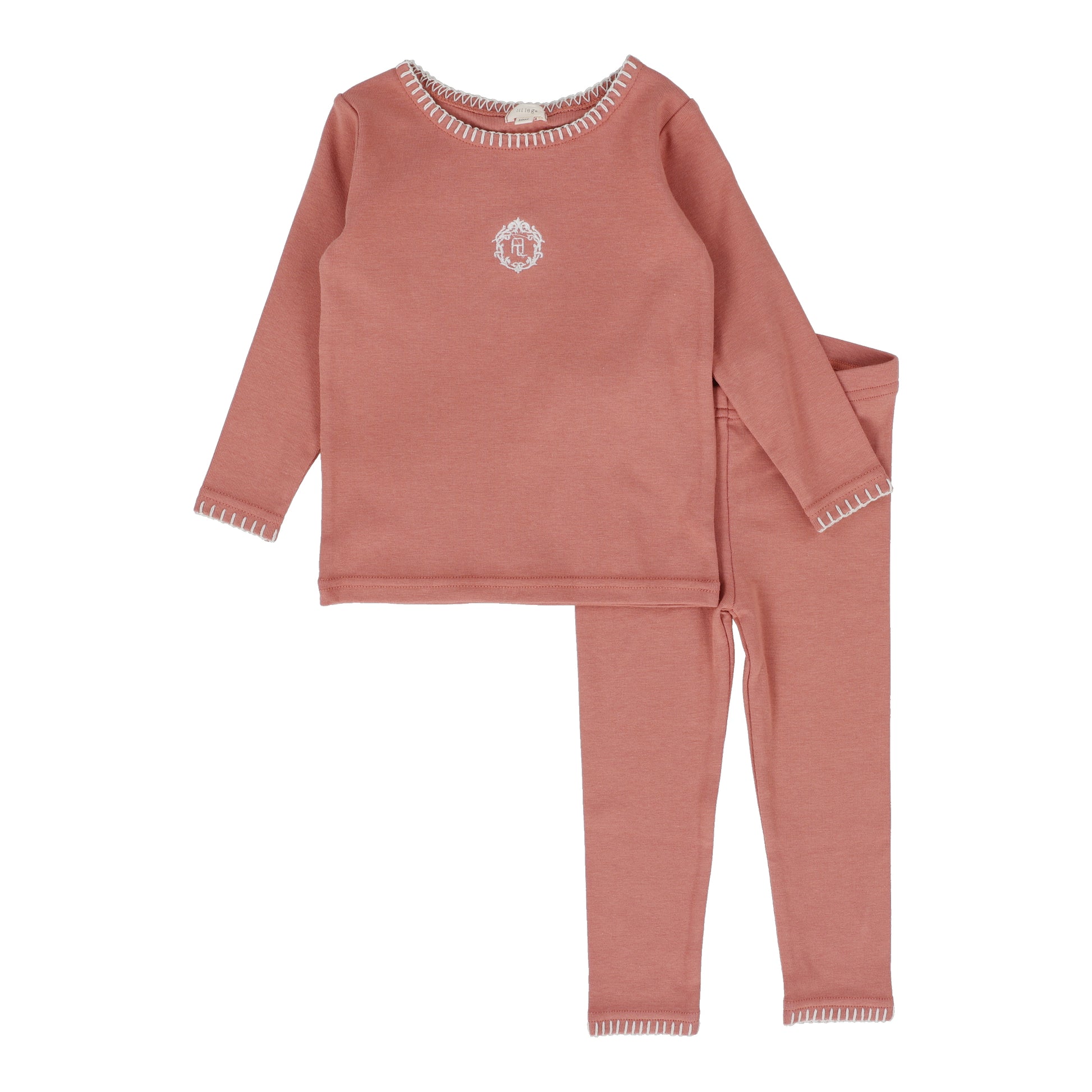 Lil Legs Emblem Pajamas - Pink Lil Legs Emblem Pajamas - Pink