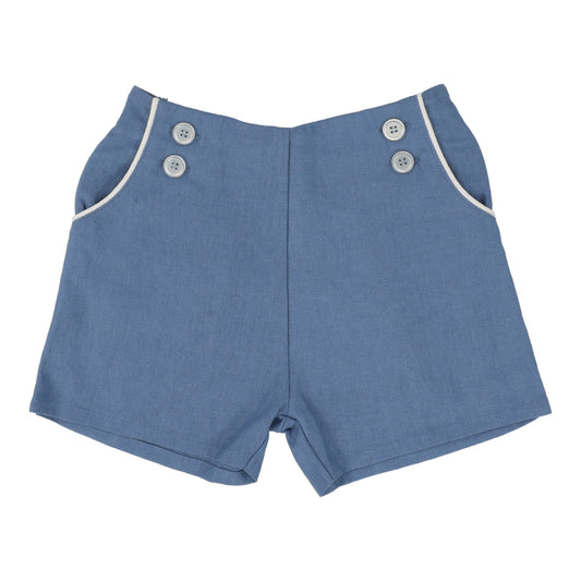 ANALOGIE BLUE BUTTON SHORTS