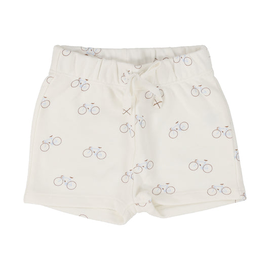 ANALOGIE WHITE/BLUE BIKE PRINT SHORTS