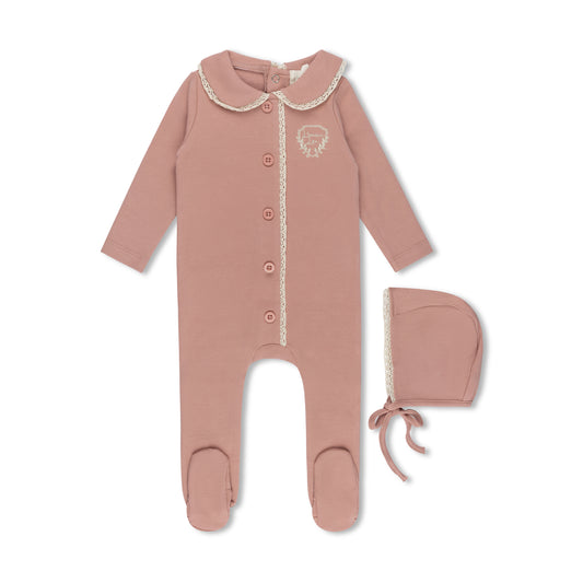 L'AMOUR LOU DARK ROSE  GRANDPA STYLE FOOTIE