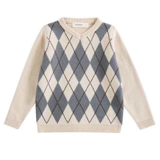 LIMONANA CREAM WINTERBERRY BOYS SWEATER