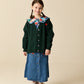 WANDER & WONDER DENIM EMBROIDERED CHERRY SKIRT