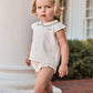 LITTLE PARNI WHITE/NAVY SCALLOP STITCH BLOOMER SET [FINAL SALE]