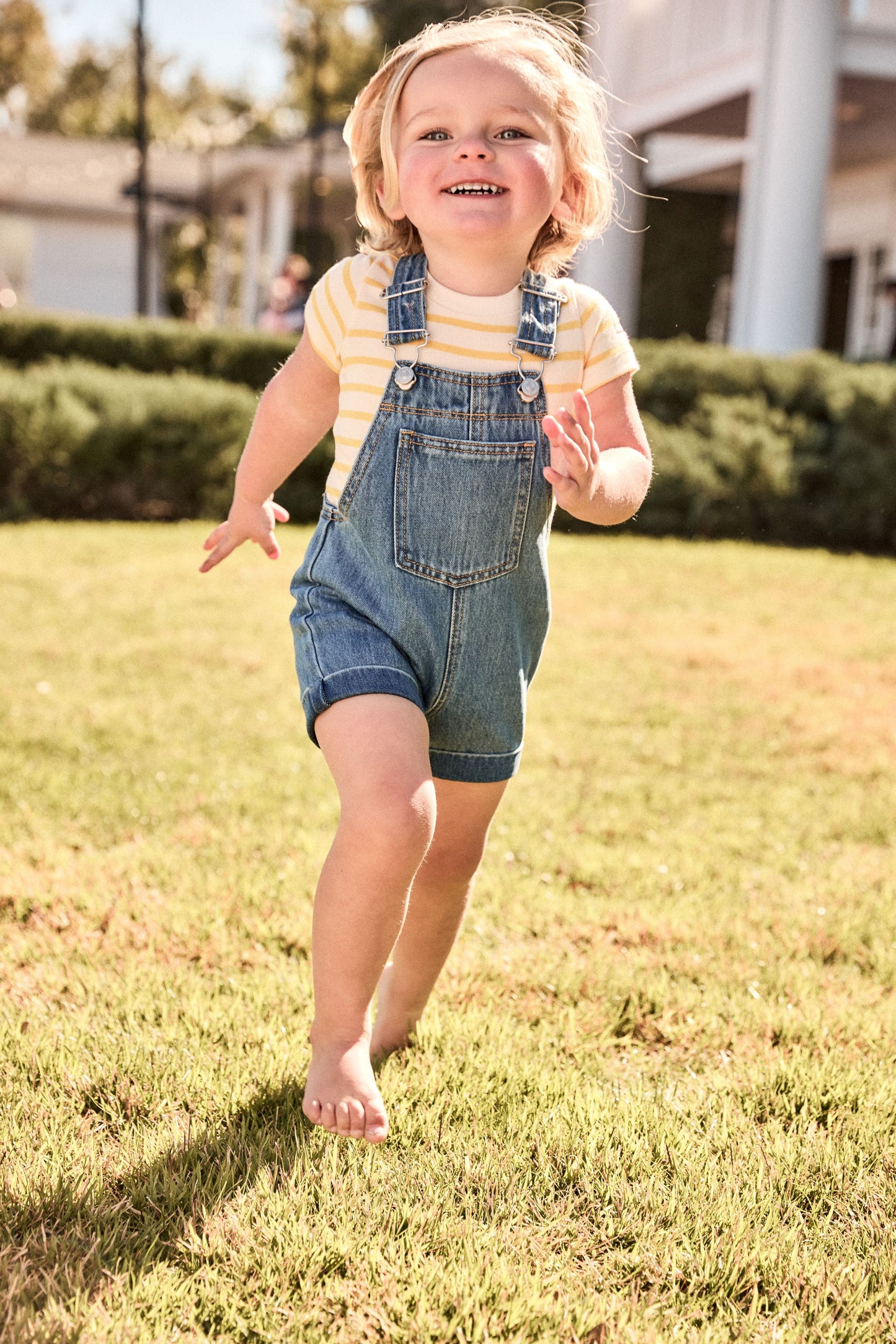 LITTLE PARNI BLUE DENIM POCKET OVERALLS