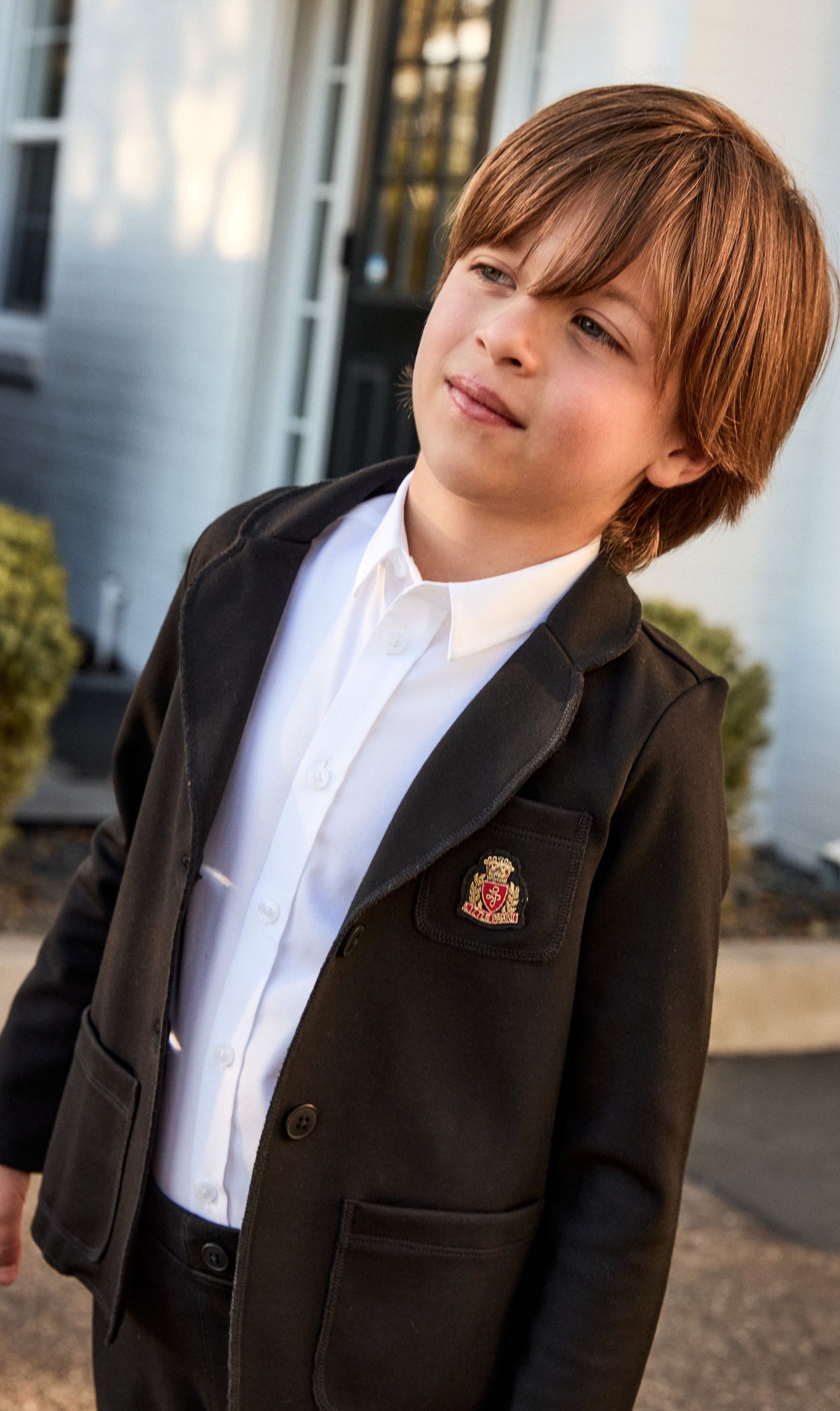 LITTLE PARNI BLACK LOGO BLAZER [FINAL SALE]