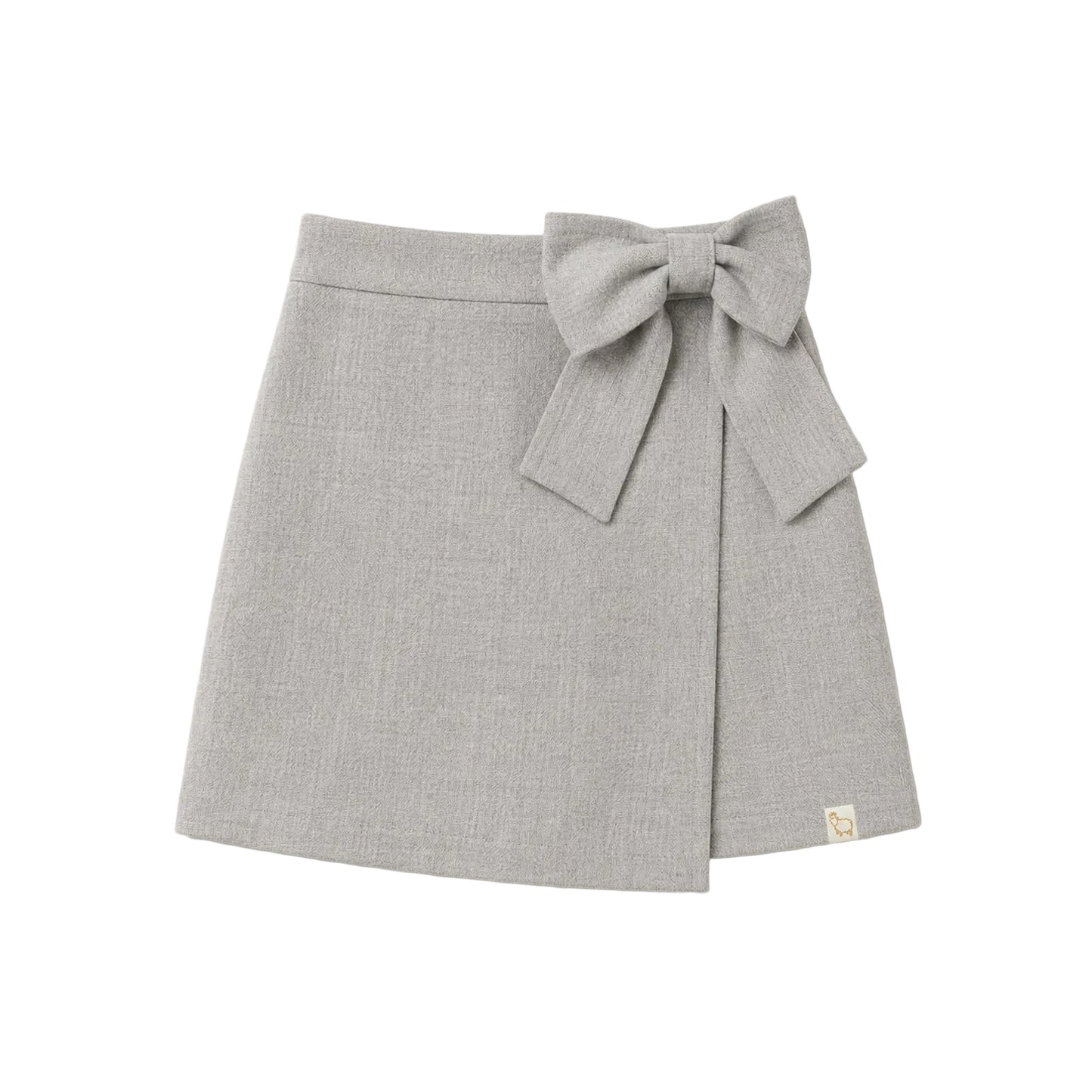LRDM PETITS GREY BOW WRAP SKIRT