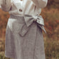 LRDM PETITS GREY BOW WRAP SKIRT