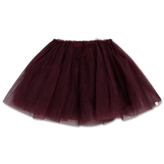LRDM PETITS BURGUNDY TULLE WAISTED SKIRT