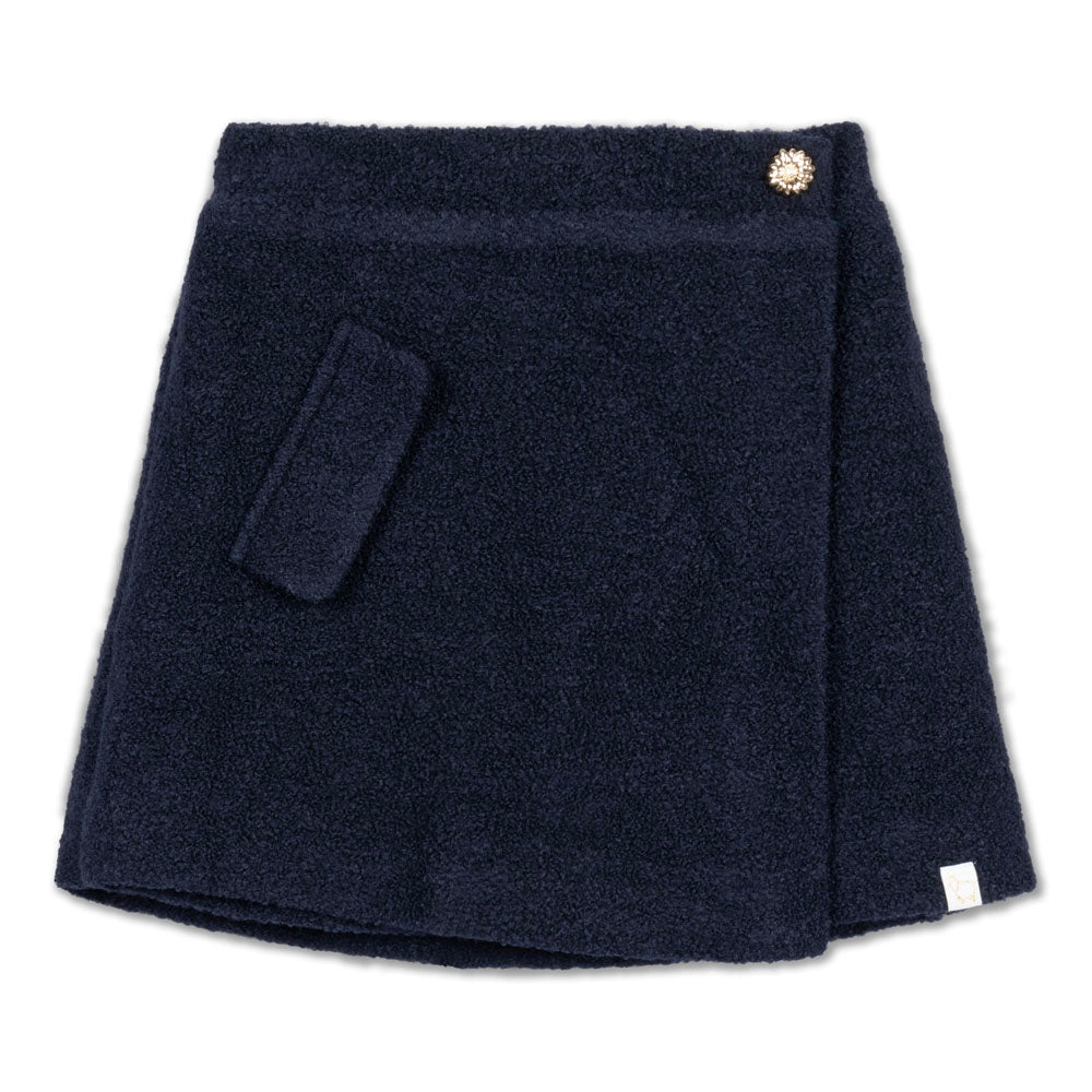 LRDM PETITS NAVY TWILL WRAP SKIRT