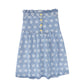 LOUIS LOUISE DENIM WASH FLOWER DROP WAIST SKIRT