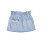 LOUIS LOUISE DENIM WASH HEART POCKET SKIRT
