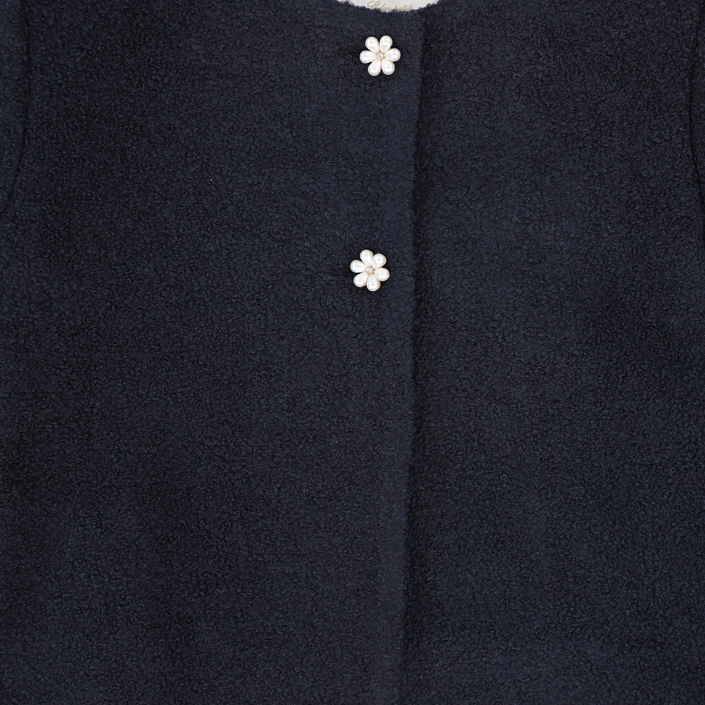 LRDM PETITS NAVY TWILL BUTTON COAT