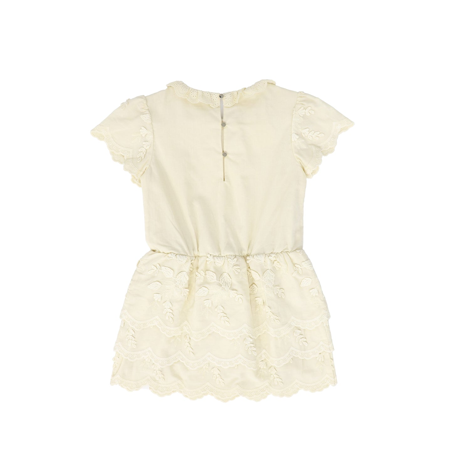 LRDM PETITS BEIGE FLOWER APPLIQUE DRESS [FINAL SALE]