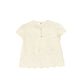 LRDM PETITS BEIGE FLOWER APPLIQUE BLOUSE [FINAL SALE]